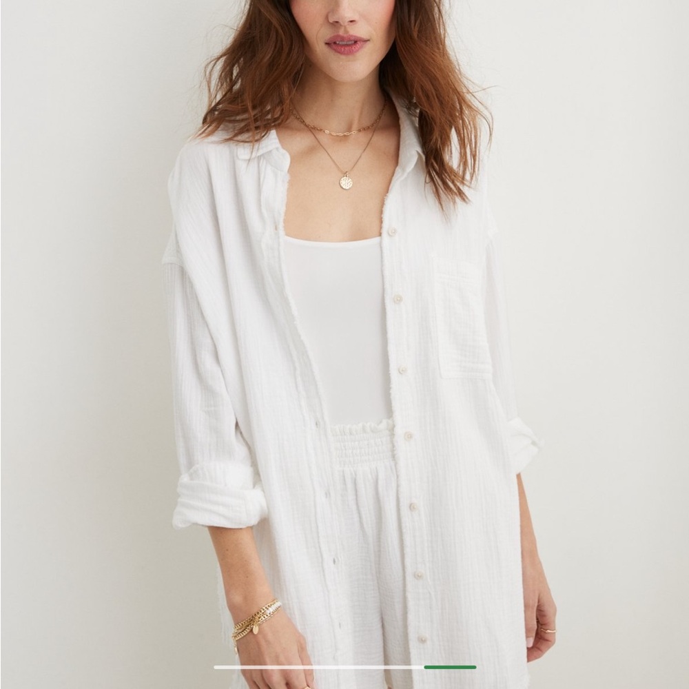 Aerie pool to party cover-up shirt